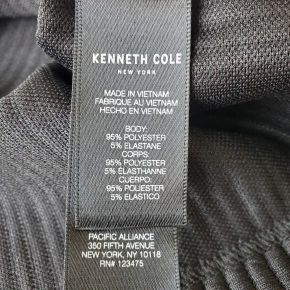 Kenneth Cole Black Ribbed Mock Neck Top Size L NWT - Picture 7 of 11